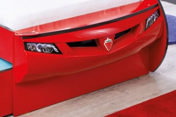 CARBED Кровать-машина Coupe с выдвижной кроватью Red 20.03.1306.00 в Бурмистрово - burmistrovo.mebel54.com | фото