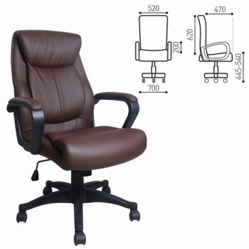 Кресло офисное BRABIX Enter EX-511 (коричневый) в Бурмистрово - burmistrovo.mebel54.com | фото