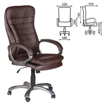 Кресло офисное BRABIX Omega EX-589 (коричневое) в Бурмистрово - burmistrovo.mebel54.com | фото