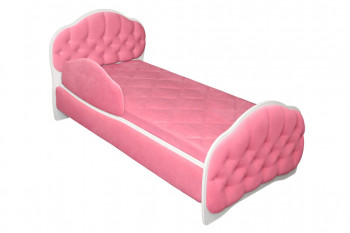 Кровать 170 Гармония 89 Розовый (мягкий бортик) в Бурмистрово - burmistrovo.mebel54.com | фото
