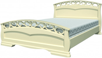 Кровать Грация-1 из массива сосны 1600*2000 Слоновая кость в Бурмистрово - burmistrovo.mebel54.com | фото