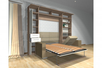 Шкаф-кровать с диваном Каролина в Бурмистрово - burmistrovo.mebel54.com | фото