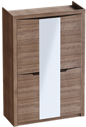 Шкаф трехдверный Соренто Дуб стирлинг/Кофе структурный матовый в Бурмистрово - burmistrovo.mebel54.com | фото